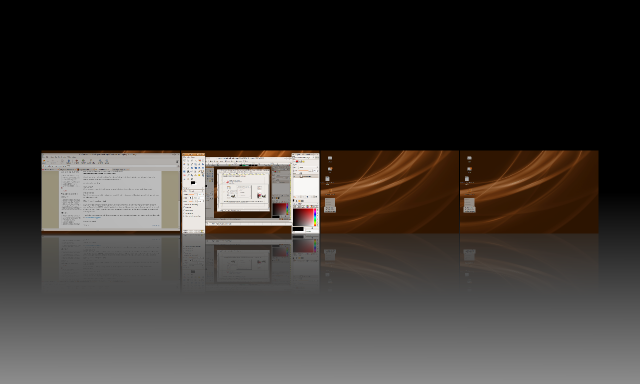 Wall of desktops using Compiz